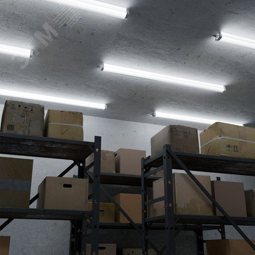 Светильник промышленный линейный ДСП 36 Вт 3600 лм 6500К AC 220В IP65 1205х56х60мм матовый с БАП 1,5ч UNIVERSAL - фото 6