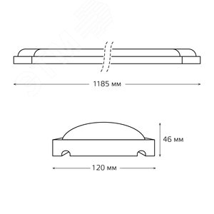 Светильник светодиодный ДПО 36 Вт 3500 лм 4000К AC 220В IP20 1185х120х46мм матовый опал WLF-4 - фото 5