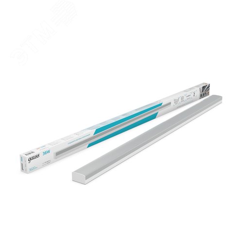 Светильник светодиодный линейный ДПО 36 Вт 3600 лм 4000К AC 220В Белый IP40 1190х60х36мм сквозная проводка соеденяется в линию крепления в комплекте Shop Lighting - фото 2