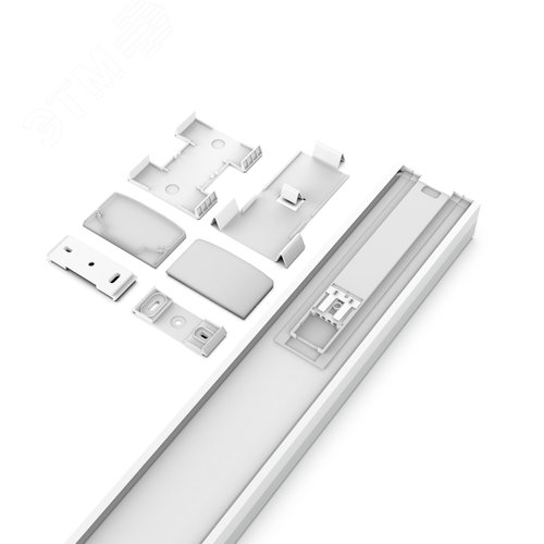 Светильник светодиодный линейный ДПО 36 Вт 3600 лм 6500К AC 220В Белый IP40 1190х60х36мм сквозная проводка соеденяется в линию крепления в комплекте Shop Lighting - фото 3