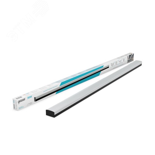 Светильник светодиодный линейный ДПО 36 Вт 3600 лм 4000К AC 220В Черный IP40 1190х60х36мм сквозная проводка соеденяется в линию крепления в комплекте Shop Lighting - фото 2