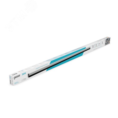 Светильник светодиодный линейный ДПО 36 Вт 3600 лм 4000К AC 220В Черный IP40 1190х60х36мм сквозная проводка соеденяется в линию крепления в комплекте Shop Lighting - фото 4