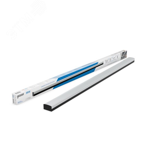 Светильник светодиодный линейный ДПО 36 Вт 3600 лм 6500К AC 220В Черный IP40 1190х60х36мм сквозная проводка соеденяется в линию крепления в комплекте Shop Lighting - фото 2