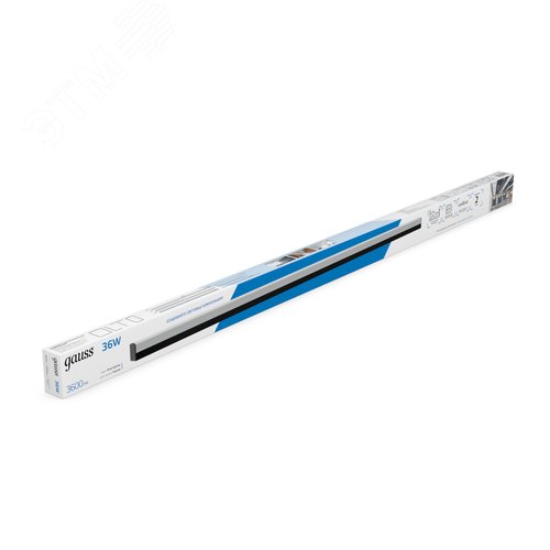 Светильник светодиодный линейный ДПО 36 Вт 3600 лм 6500К AC 220В Черный IP40 1190х60х36мм сквозная проводка соеденяется в линию крепления в комплекте Shop Lighting - фото 5