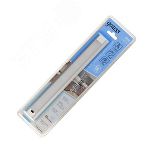 Светильник линейный светодиодный ДБО 6 Вт 400 лм 4000К AC 220В IP20 300х40х11мм модель A управление датчиком движения плавное диммирование широкий корпус Modul - фото 2