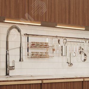 Светильник линейный светодиодный ДБО 6 Вт 600 лм 4000К AC 220В IP20 500х27х11мм модель G управление касанием шаговое диммирование угловой корпус Modul - фото 4