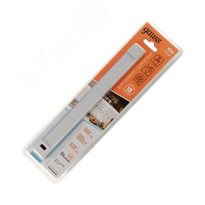 Светильник линейный светодиодный ДБО 6 Вт 400 лм 4000К AC 220В IP20 300х30х11мм модель D управление датчиком движения плавное диммирование Modul - фото 2