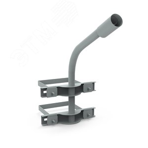 Кронштейн для уличных светильников на опору с 2-мя хомутами 625х460х680 D60 мм - фото 3