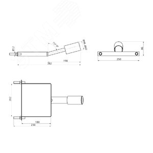 Кронштейн для уличных светильников на столб 430х260х130 D48 мм - фото 4
