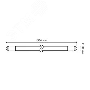 Лампа светодиодная LED 12 Вт 1000 лм 6500К трубка Т8 холодный G13 AC 220В стеклянная Elementary - фото 6