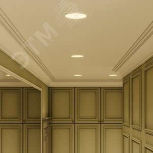 Светильник светодиодный ДВО 9 Вт 610 лм 3000К AC 220В IP20 круг D145х22мм монт d130мм Алюминий тонкий Slim - фото 5