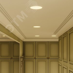 Светильник светодиодный ДВО 15 Вт 990 лм 3000К AC 220В IP20 круг D170х22мм монт d155мм Алюминий тонкий Slim - фото 5