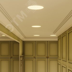 Светильник светодиодный ДВО 18 Вт 1200 лм 3000К AC 220В IP20 круг D225х22мм монт d210мм Алюминий тонкий Slim - фото 5