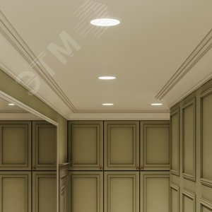 Светильник светодиодный ДВО 9 Вт 660 лм 4000К AC 220В IP20 круг D145х22мм монт d130мм Алюминий тонкий Slim - фото 5