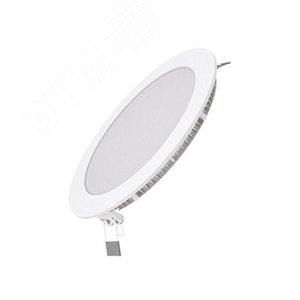 Светильник светодиодный ДВО 15 Вт 1100 лм 4000К AC 220В IP20 круг D170х22мм монт d155мм Алюминий тонкий Slim - фото 1