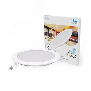 Светильник светодиодный ДВО 18 Вт 1560 лм 6500К AC 220В IP20 круг D225х22мм монт d210мм Алюминий тонкий Slim - фото 2