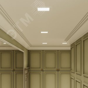 Светильник светодиодный ДВО 9 Вт 660 лм 4000К AC 220В IP20 квадрат 145х145х22мм монт разм 155х155мм Алюминий тонкий Slim - фото 5