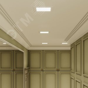 Светильник светодиодный ДВО 12 Вт 880 лм 4000К AC 220В IP20 квадрат 170х170х22мм монт разм 155х155мм Алюминий тонкий Slim - фото 5