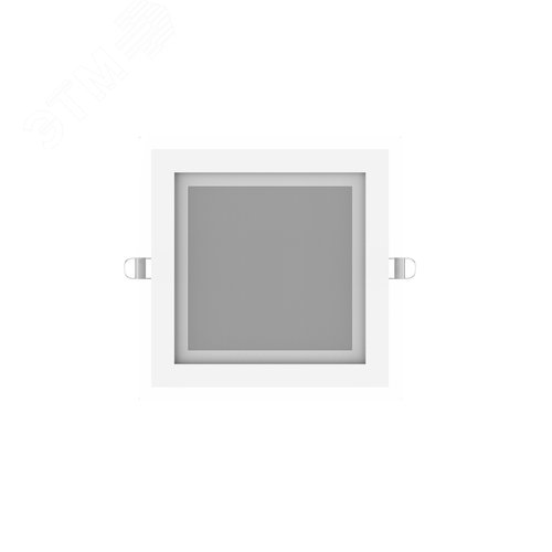 Светильник светодиодный даунлайт ДВО 18 Вт 1390 лм 3000К AC 220В IP20 квадрат 200х200х34мм монт разм 150х150мм Алюминий с декоративным стеклом Glass - фото 2
