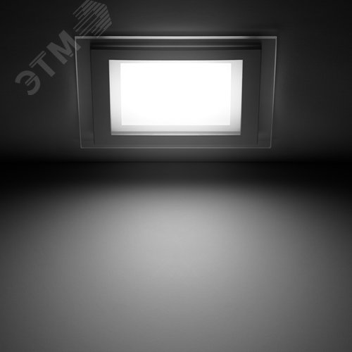 Светильник светодиодный даунлайт ДВО 12 Вт 990 лм 4000К AC 220В IP20 квадрат 160х160х36мм монт разм 118х118мм Алюминий с декоративным стеклом Glass - фото 17