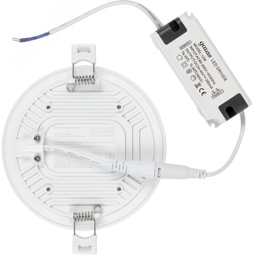 Светильник светодиодный даунлайт ДВО 12 Вт 1200 лм 4000К AC 220В IP20 круг D120х27мм монт d106мм Пластик безрамочный Frameless - фото 12