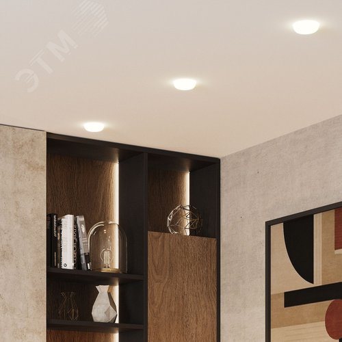 Светильник светодиодный даунлайт ДВО 12 Вт 1200 лм 4000К AC 220В IP20 круг D120х27мм монт d106мм Пластик безрамочный Frameless - фото 15