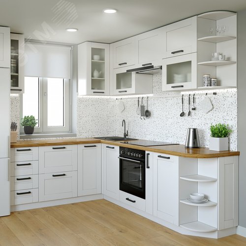 Светильник светодиодный ДВО 5.5 Вт 460 лм 4000К AC 220В IP20 круг D95х26мм монт d75мм Пластик Elementary - фото 14