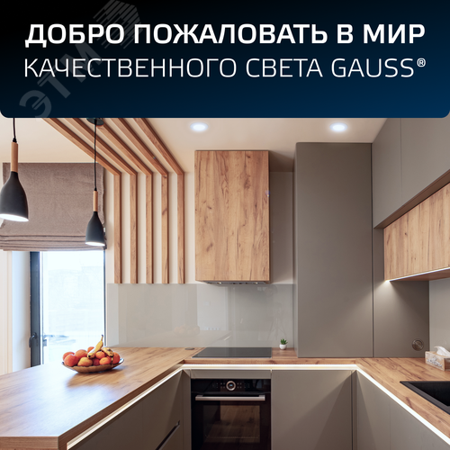 Светильник светодиодный ДВО 26 Вт 2250 лм 4000К AC 220В IP20 круг D225х26мм монт d190мм Пластик Elementary - фото 11