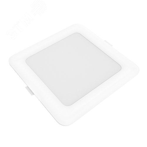 Светильник светодиодный ДВО 13 Вт 1100 лм 4000К AC 220В IP20 квадрат 145х145х26мм монт разм 120х120мм Пластик Elementary - фото 2