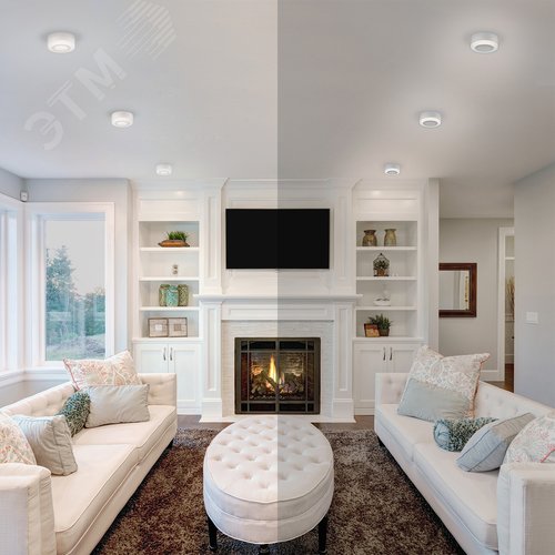 Светильник светодиодный ДБО 9 Вт 540 лм 3000К Белый IP20 145х145х40мм Алюминий Backlight - фото 5