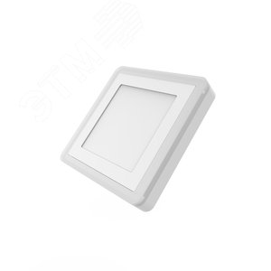 Светильник светодиодный ДБО 9 Вт 540 лм 3000К Белый IP20 145х145х40мм Алюминий Backlight - фото 2