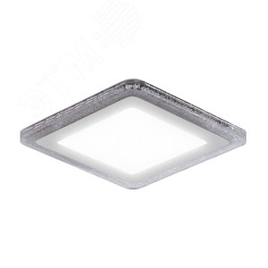 Светильник светодиодный ДВО 16 Вт 1200 лм 3000К AC 220В IP20 квадрат 192х192х31мм монт разм 160х160мм Алюминий 2 режима работы фоновая подсветка Bubbles - фото 1