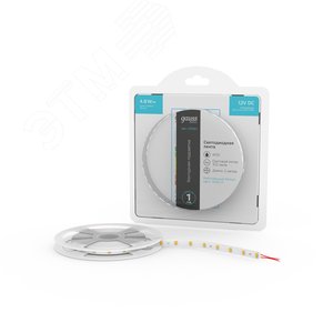 Лента светодиодная 4.8 Вт/м DC 12В 4000К IP20 60LED SMD2835 (блистер 2м) 312 лм/м Basic - фото 2