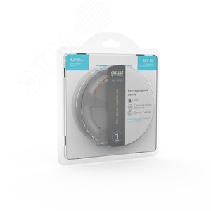 Лента светодиодная 4.8 Вт/м DC 12В 4000К IP20 60LED SMD2835 (блистер 2м) 312 лм/м Basic - фото 5