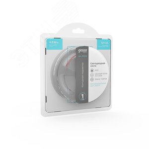 Лента светодиодная 4.8 Вт/м DC 12В 4000К IP20 60LED SMD2835 (блистер 3м) 312 лм/м Basic - фото 5