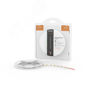 Лента светодиодная 4.8 Вт/м DC 12В 3000К IP20 60LED SMD2835 (блистер 5м) 312 лм/м Basic - фото 2