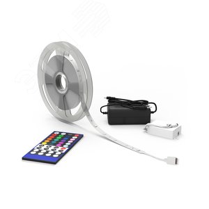 Комплект светодиодной ленты 6 Вт/м DC 12В RGBW IP20 60LED 30RGB+30W SMD5050 (с драйвером блистер 5м) 390 лм/м Basic - фото 1
