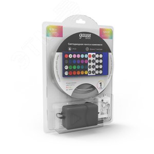 Комплект светодиодной ленты 6 Вт/м DC 12В RGBW IP20 60LED 30RGB+30W SMD5050 (с драйвером блистер 5м) 390 лм/м Basic - фото 5