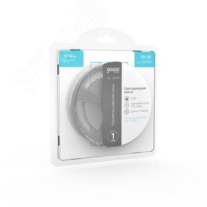 Лента светодиодная 10 Вт/м DC 12В 4000К IP20 120LED SMD2835 (блистер 3м) 700 лм/м Basic - фото 5