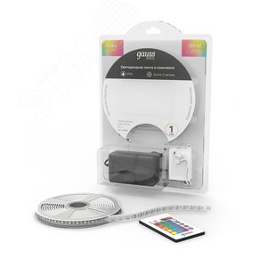 Комплект светодиодной ленты 10 Вт/м DC 12В RGB IP20 60LED SMD5050 (с драйвером блистер 5м) 700 лм/м Basic - фото 2