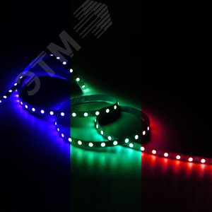 Комплект светодиодной ленты 10 Вт/м DC 12В RGB IP20 60LED SMD5050 (с драйвером блистер 5м) 700 лм/м Basic - фото 3