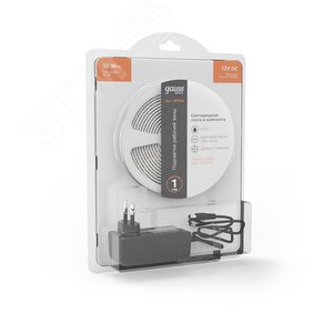 Комплект светодиодной ленты 10 Вт/м DC 12В 3000К IP20 60LED SMD5050 (с драйвером блистер 5м) 700 лм/м Basic - фото 5