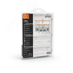 Комплект светодиодной ленты 10 Вт/м DC 12В 3000К IP20 60LED SMD5050 (с драйвером блистер 5м) 700 лм/м Basic - фото 6