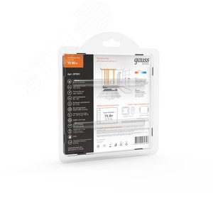 Лента светодиодная 10 Вт/м DC 12В 3000К IP65 60LED SMD5050 (блистер 5м) 700 лм/м Basic - фото 6