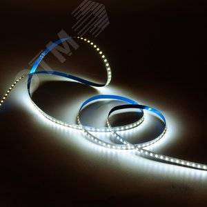 Лента светодиодная 9.6 Вт/м DC 12В 3000К IP20 120LED SMD2835 (блистер 5м) 624 лм/м Basic - фото 3