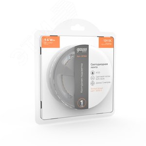 Лента светодиодная 9.6 Вт/м DC 12В 3000К IP20 120LED SMD2835 (блистер 5м) 624 лм/м Basic - фото 5