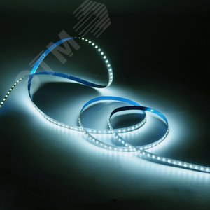 Лента светодиодная 9.6 Вт/м DC 12В 4000К IP20 120LED SMD2835 (блистер 5м) 624 лм/м Basic - фото 3
