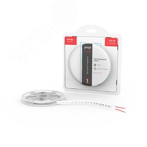 Лента светодиодная 9.6 Вт/м DC 12В Красный IP20 120LED SMD2835 (блистер 3м) 624 лм/м Basic - фото 2