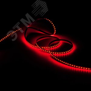 Лента светодиодная 9.6 Вт/м DC 12В Красный IP20 120LED SMD2835 (блистер 3м) 624 лм/м Basic - фото 3