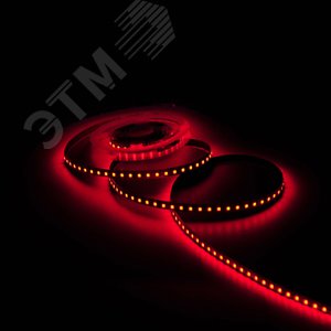 Лента светодиодная 9.6 Вт/м DC 12В Красный IP20 120LED SMD2835 (блистер 3м) 624 лм/м Basic - фото 4